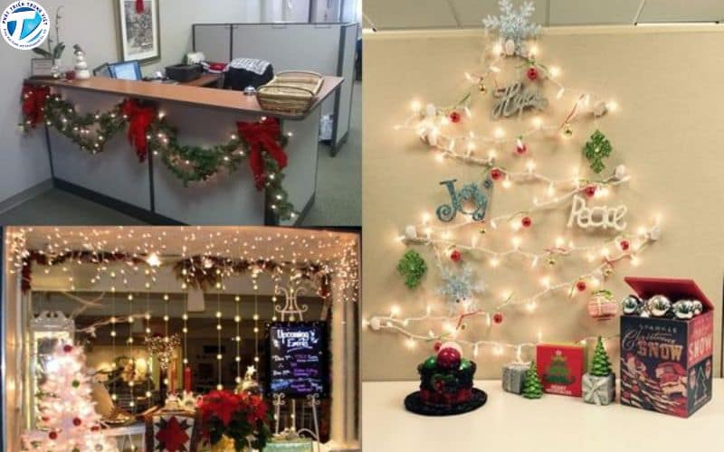 Trang trí trí thêm dây đèn LED hoặc đèn hình chữ giúp tạo thêm điểm nhấn vào buổi tố